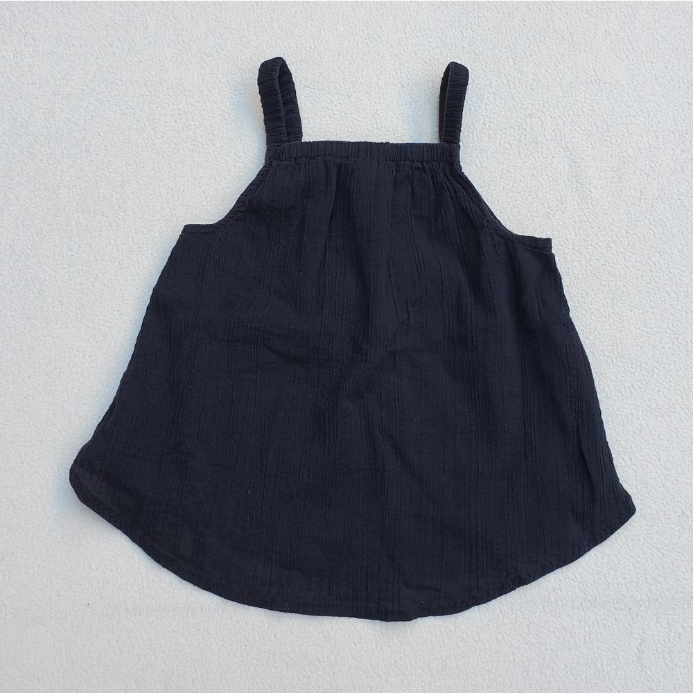Old Navy black flowy open back tank top Size 4T